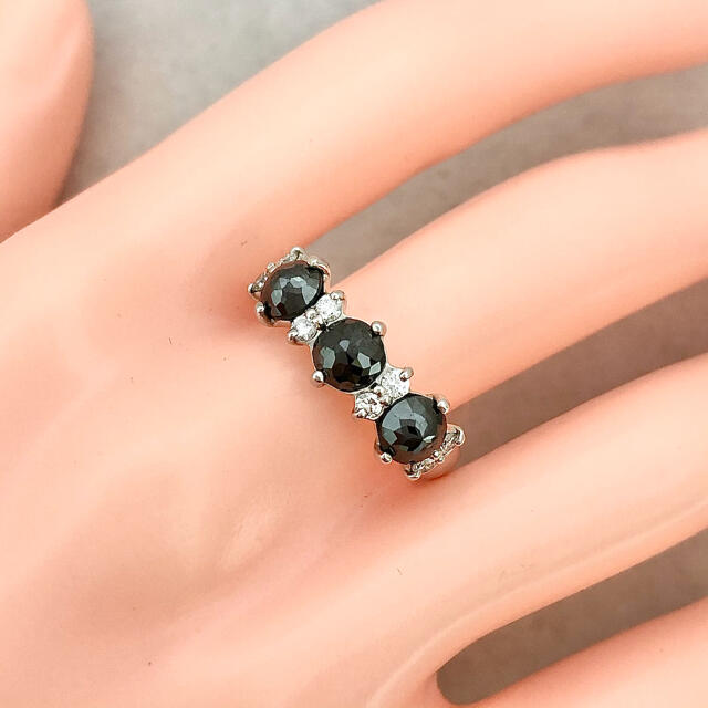 ブラック ダイヤ ダイヤモンド 1.83ct Pt900 プラチナ リング 指輪