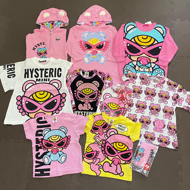 HYSTERIC MINI(ヒステリックミニ)のHYSTERICMINI テディセット90cm② キッズ/ベビー/マタニティのキッズ服女の子用(90cm~)(Tシャツ/カットソー)の商品写真