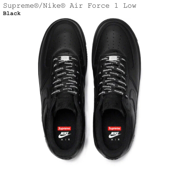 Supreme(シュプリーム)のSupreme Nike Air Force 1 Low 黒　26.5cm 新品 メンズの靴/シューズ(スニーカー)の商品写真