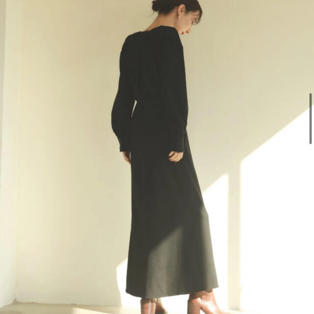 TODAYFUL(トゥデイフル)のlouren natural flare dress black S 新品未使用 レディースのワンピース(ロングワンピース/マキシワンピース)の商品写真