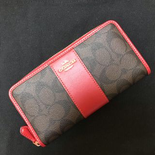 コーチ(COACH)の新品未使用❗️ コーチ　レディス　ラウンドファスナー長財布　赤(長財布)