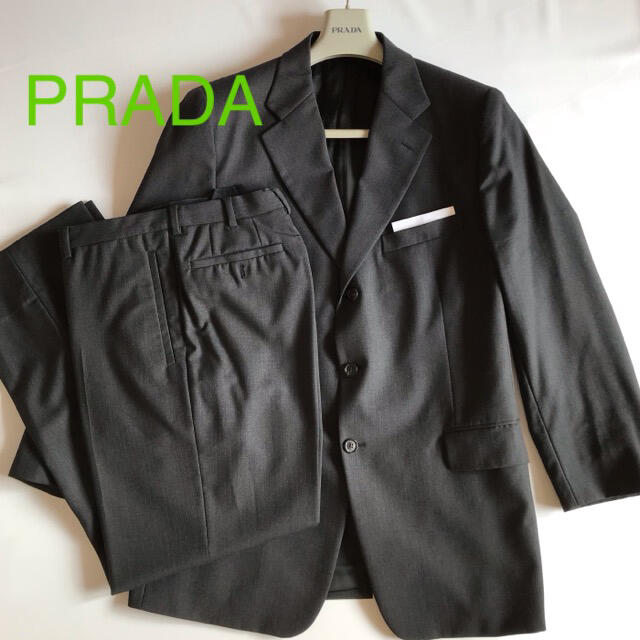 【おまけ付】 PRADA - PRADA プラダ サイズXL ダークグレー スーツ セットアップ - covid19.ins.gov.mz