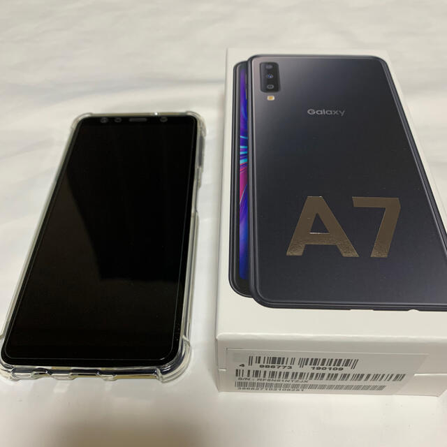 GalaxyA7 ブラック 64GB SIMフリースマートフォン/携帯電話