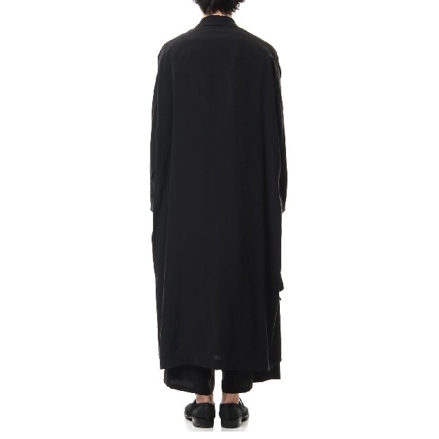 Yohji Yamamoto(ヨウジヤマモト)のYohji Yamamoto トグルコート サイドギャザーコート メンズのジャケット/アウター(チェスターコート)の商品写真