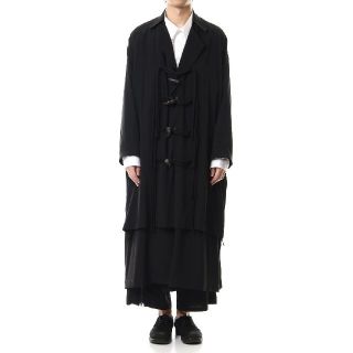 ヨウジヤマモト(Yohji Yamamoto)のYohji Yamamoto トグルコート サイドギャザーコート(チェスターコート)