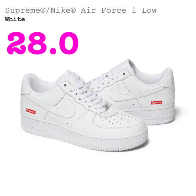 supremeSupreme  Nike Air Force 1 White 28cm