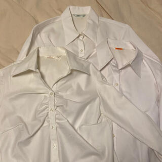 アオヤマ(青山)の白シャツ 就活 スーツ 3点セット(シャツ/ブラウス(長袖/七分))