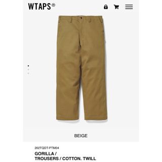 ダブルタップス(W)taps)のWTAPS GORILLA TROUSERS BEIGE S(ワークパンツ/カーゴパンツ)