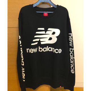 ニューバランス(New Balance)の【新品未使用】ニューバランス スウェット［ブラック×ホワイト］【赤タグ付き】(スウェット)