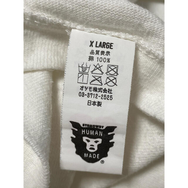 HUMAN MADE T-SHIRT White XLサイズ メンズのトップス(Tシャツ/カットソー(半袖/袖なし))の商品写真