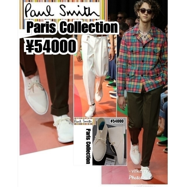 新品 定価5.4万★Paul Smithシューズ パリコレ着用 最高峰イタリア製 ブーツ