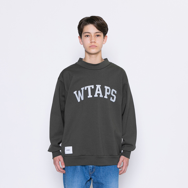 M ベージュ WTAPS COLLEGE MOCK NECK COPO 新品