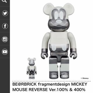 FRAGMENT - BE@RBRICK fragment MICKEY REVERSE 400%の通販 by TRUstar ...