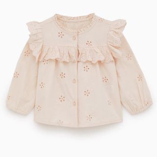 ザラキッズ(ZARA KIDS)のZARA ブラウス ピンクベージュ(ブラウス)