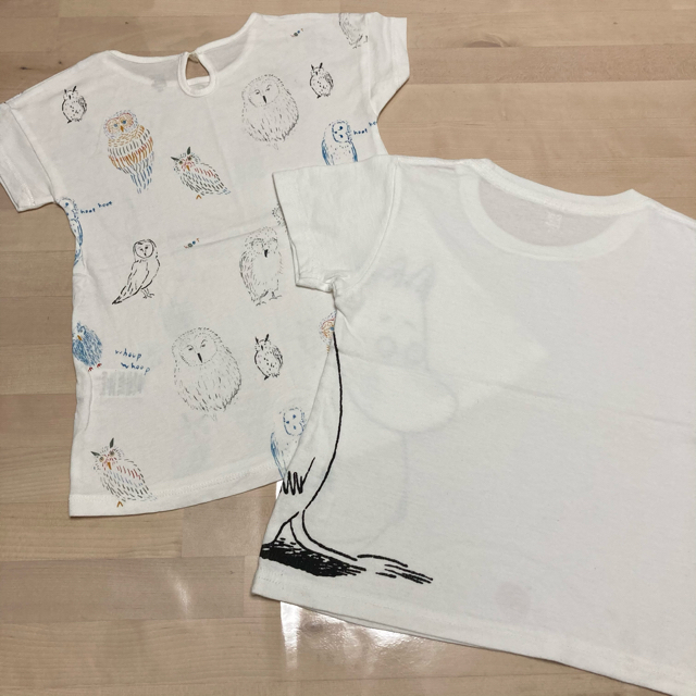 Design Tshirts Store graniph(グラニフ)のgraniph ムーミン、ふくろう　110 キッズ/ベビー/マタニティのキッズ服女の子用(90cm~)(Tシャツ/カットソー)の商品写真