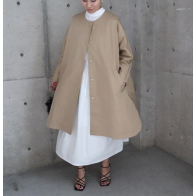 ella round hem tent trench coat トレンチコートジャケット/アウター