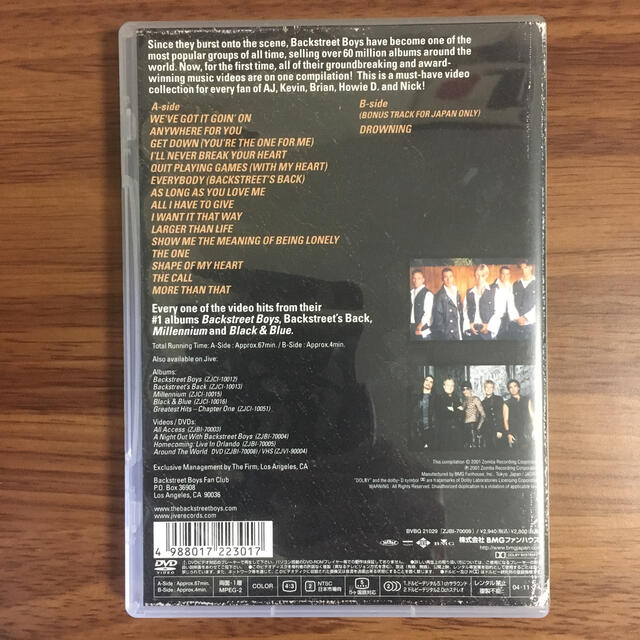 backstreet boys  DVD バックストリート・ボーイズ”