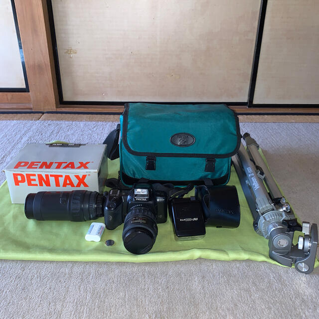 【使い勝手の良い】 PENTAX - ペンタックスZ50-p AF330FTZ FA100-300収納バッグ　3脚 フィルムカメラ