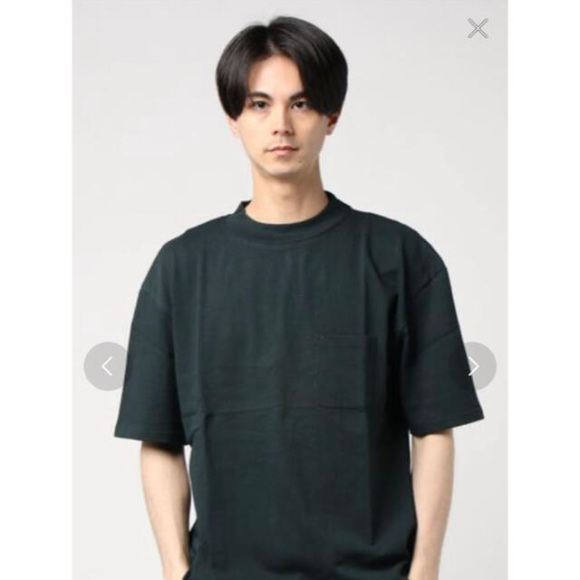 barner Tシャツ 無地 半袖 黒 ブラック モックネック ポケT メンズのトップス(Tシャツ/カットソー(半袖/袖なし))の商品写真