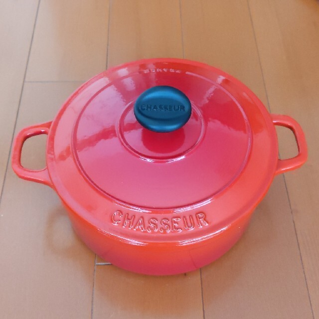 【特価】 シャスール　ラウンドキャセロール　22cm 鍋/フライパン