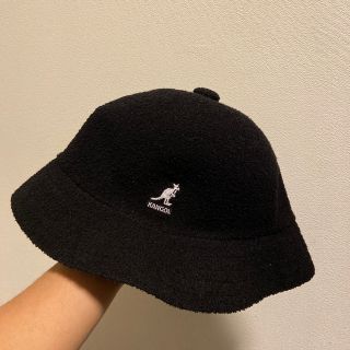 カンゴール(KANGOL)のkangol バケットハット 黒 グラック (ハット)