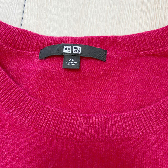 UNIQLO(ユニクロ)のUNIQLO ユニクロ　カシミヤ100% 長袖ニット セーター ピンク レディースのトップス(ニット/セーター)の商品写真