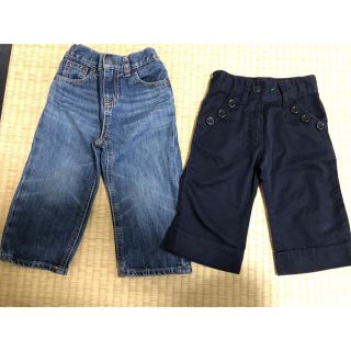 ポロラルフローレン(POLO RALPH LAUREN)のRalph Laurenのデニムパンツ 18M、BENETTONのワイドパンツ(パンツ/スパッツ)