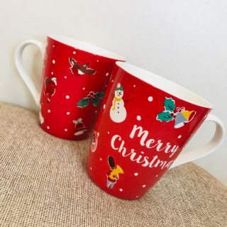 キャスキッドソン(Cath Kidston)の新品★キャスキッドソン　スタンリーマグ　クリスマス★ペア(グラス/カップ)