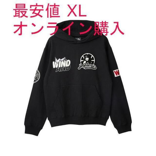 最安値 WIND AND SEA × HYSTERIC GLAMOUR パーカー