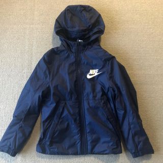 ナイキ(NIKE)のNIKE サイズM ジャンパーパーカーネイビー裏起毛フリース140150(ジャケット/上着)