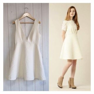 ジルスチュアート(JILLSTUART)のJILLSTUART ジルスチュアート ブロックマトラッセフレアワンピース(ミニワンピース)