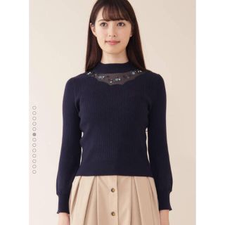 ジルバイジルスチュアート(JILL by JILLSTUART)のシースルー　リブニット  (ニット/セーター)