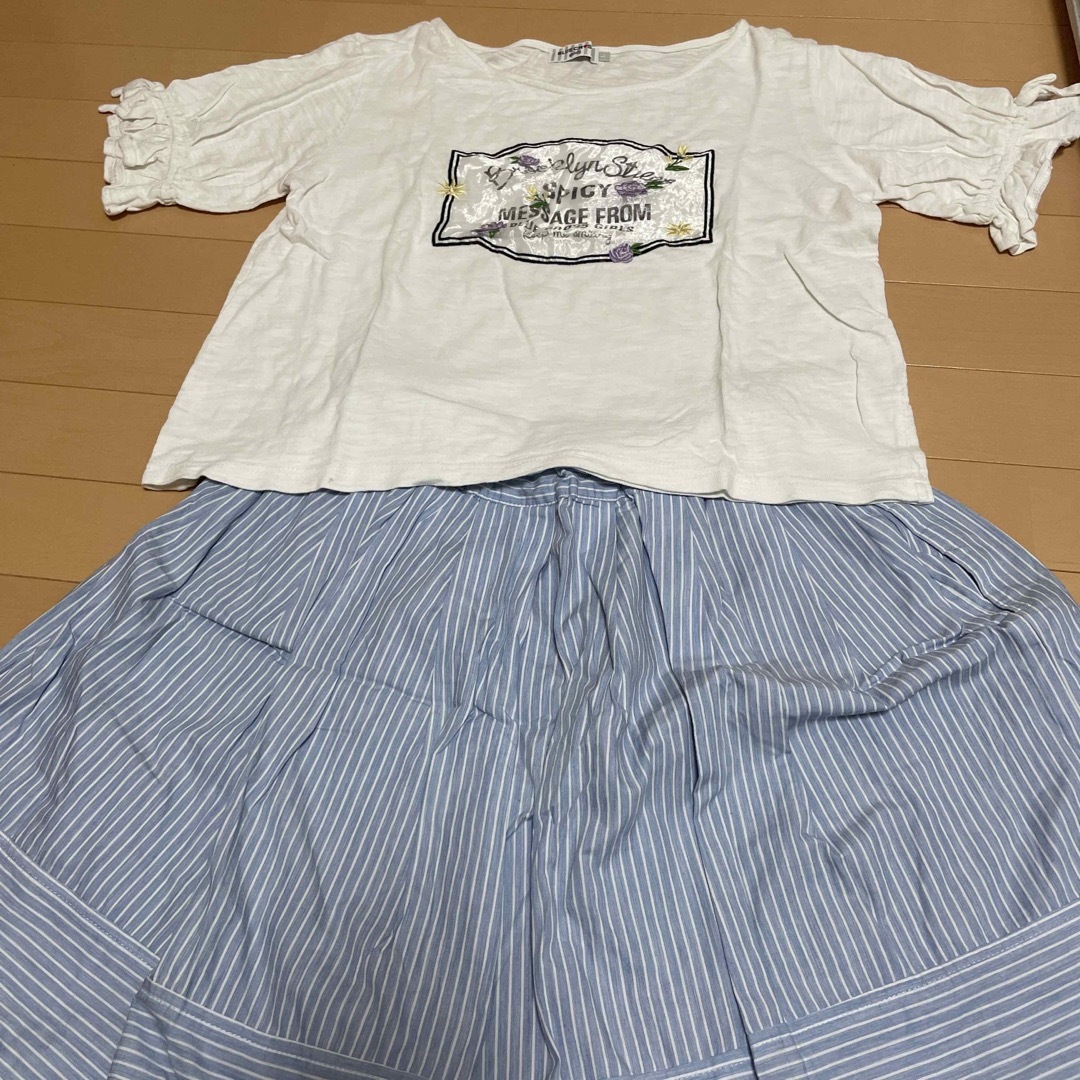 bluecross(ブルークロス)の美品　ブルークロス　ガールズ　カットソー　160 キッズ/ベビー/マタニティのキッズ服女の子用(90cm~)(Tシャツ/カットソー)の商品写真