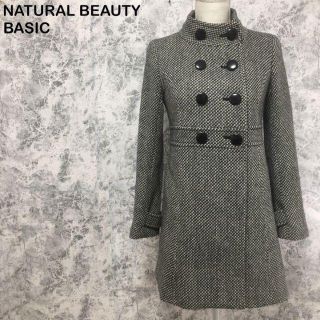 ナチュラルビューティーベーシック(NATURAL BEAUTY BASIC)のナチュラルビューティー スタンドカラー コート ノーカラー ダブルボタン(ロングコート)