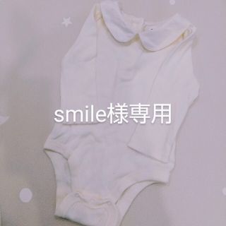 ベビーギャップ(babyGAP)のsmile様専用 babyGAP 襟つきロンパース 白 6~12ヶ月(ロンパース)