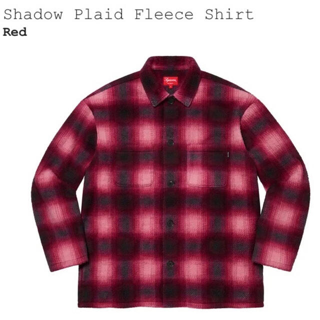 Supreme(シュプリーム)のSupreme Shadow Plaid Fleece Shirt 赤 XL  メンズのトップス(シャツ)の商品写真