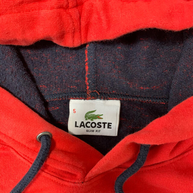 LACOSTE(ラコステ)のラコステ　赤　パーカー（muty's shopさん専用） メンズのトップス(パーカー)の商品写真