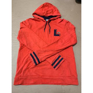 ラコステ(LACOSTE)のラコステ　赤　パーカー（muty's shopさん専用）(パーカー)