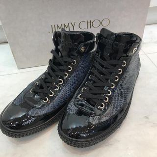 ジミーチュウ(JIMMY CHOO)の☆未使用品☆JIMMY CHOO ジミーチュウ　スニーカー パイソン柄　25cm(スニーカー)