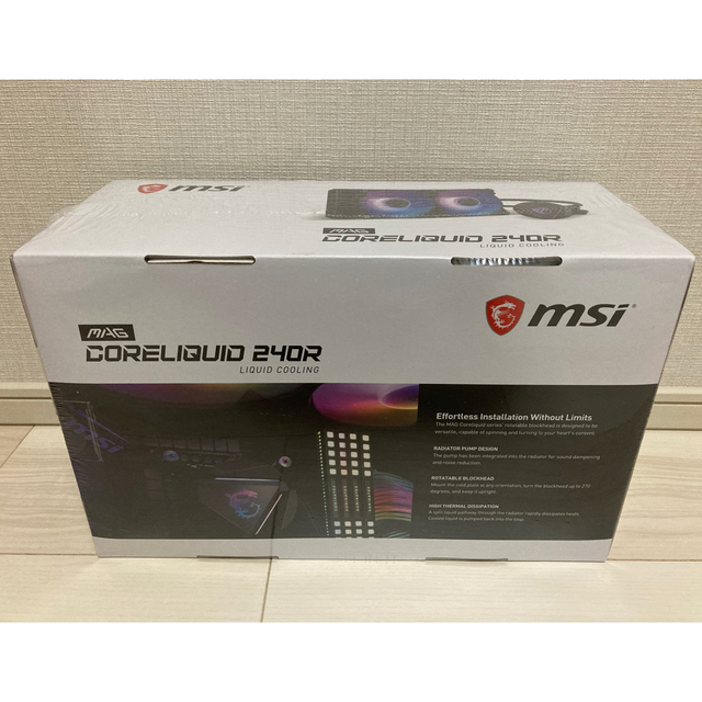 MSI 簡易水冷CPUクーラー MAG Core Liquid 240Rの通販 by golden's shop｜ラクマ