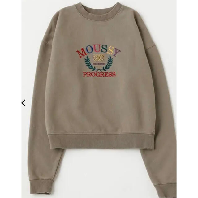 moussy ロゴトレーナー　カーキ