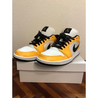 ナイキ(NIKE)のエアジョーダン1 low イエロー　29cm(スニーカー)