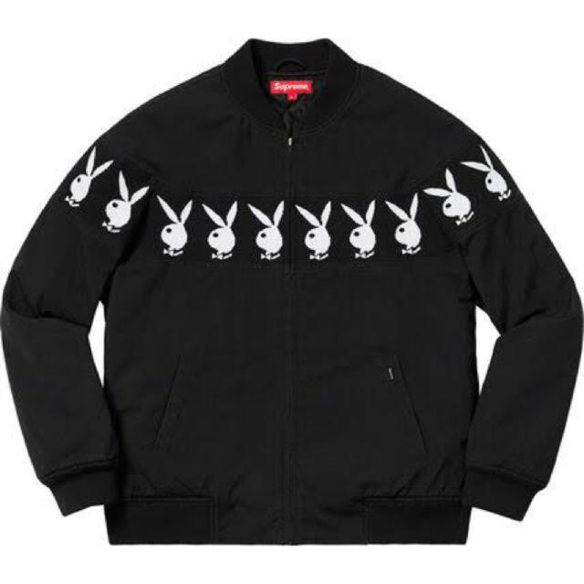 Supreme(シュプリーム)のSupreme Playboy Crew Jacket 黒　Sサイズ メンズのジャケット/アウター(ブルゾン)の商品写真