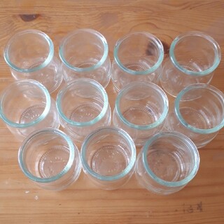 プリン容器×11個 空き瓶 ガラス瓶 製菓(容器)