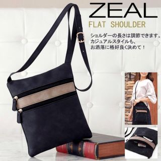 新品❗️ジール ZEAL フラット ショルダー バッグ 斜めがけ(ショルダーバッグ)