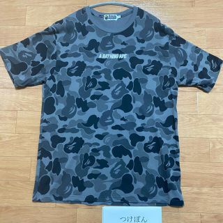 アベイシングエイプ(A BATHING APE)のAPE カモ柄　ブラックTシャツ　Lサイズ(Tシャツ/カットソー(半袖/袖なし))