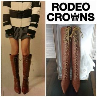 ロデオクラウンズ(RODEO CROWNS)のRODEO CROWNS 編み上げロングブーツ(ブーツ)