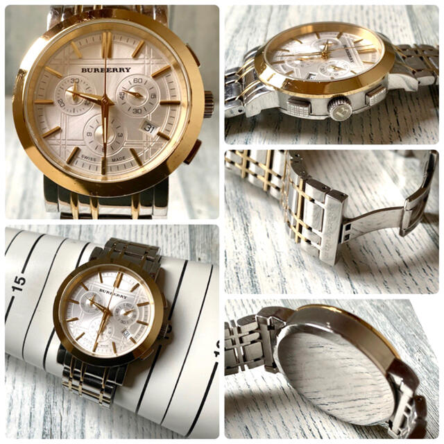 BURBERRY - 【希少】BURBERRY バーバリー BU1374 腕時計 クロノグラフ