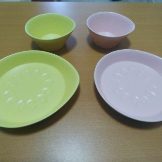 ミナペルホネン(mina perhonen)のmina perhonen 子供用食器 お皿２枚＆ボウル２個(プレート/茶碗)