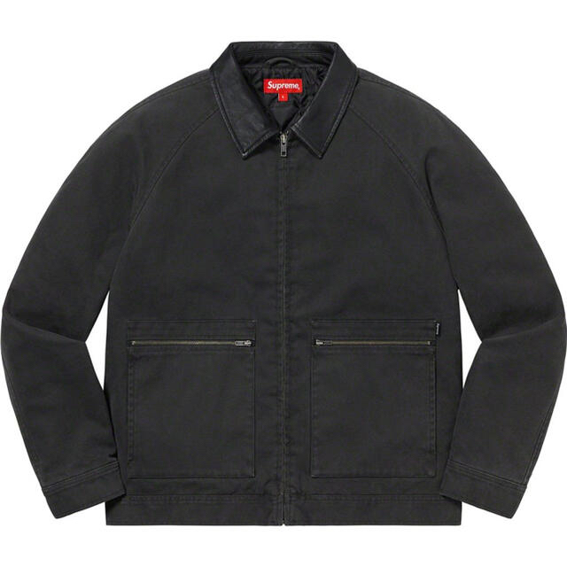 supreme Leather Collar Work Jacket